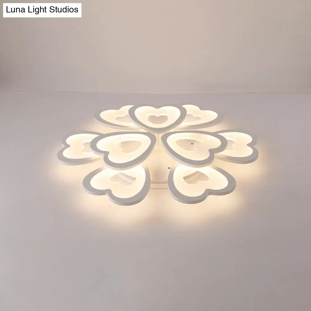 Simplicity Acrylic White Led Ceiling Flush Mount Light For Living Room 9 /