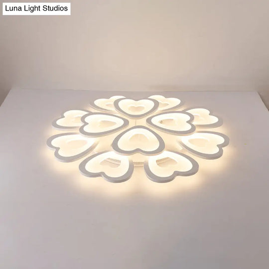 Simplicity Acrylic White Led Ceiling Flush Mount Light For Living Room 12 /