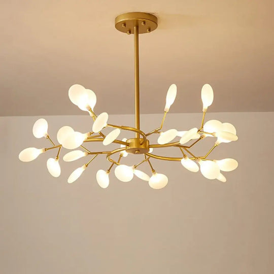 Simplicity Branch Firefly Led Pendant Light Fixture For Living Room 30 / Gold A