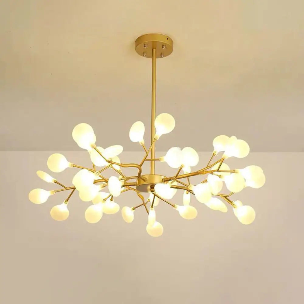 Simplicity Branch Firefly Led Pendant Light Fixture For Living Room 45 / Gold A