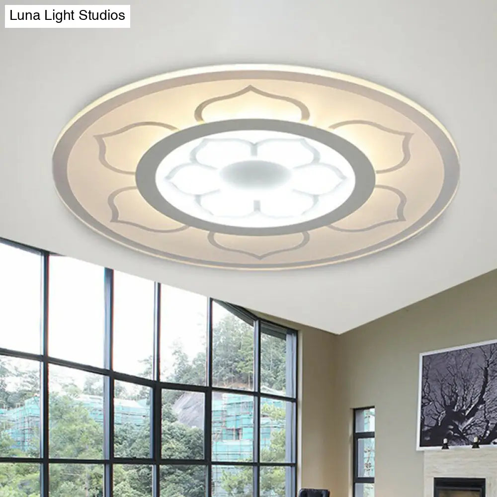 Simplicity Clear Led Flush Mount Ceiling Light For Bedroom