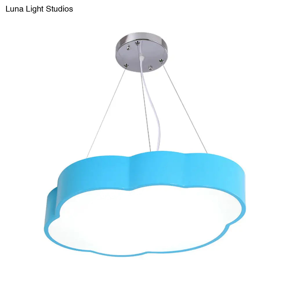 Simplicity Cloud Kids Bedroom Led Chandelier - Acrylic Pendant Light Kit