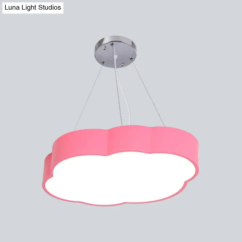 Simplicity Cloud Kids Bedroom Led Chandelier - Acrylic Pendant Light Kit