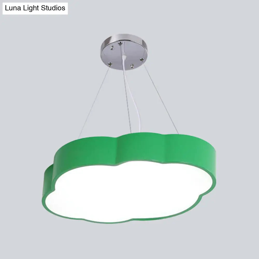 Simplicity Cloud Kids Bedroom Led Chandelier - Acrylic Pendant Light Kit