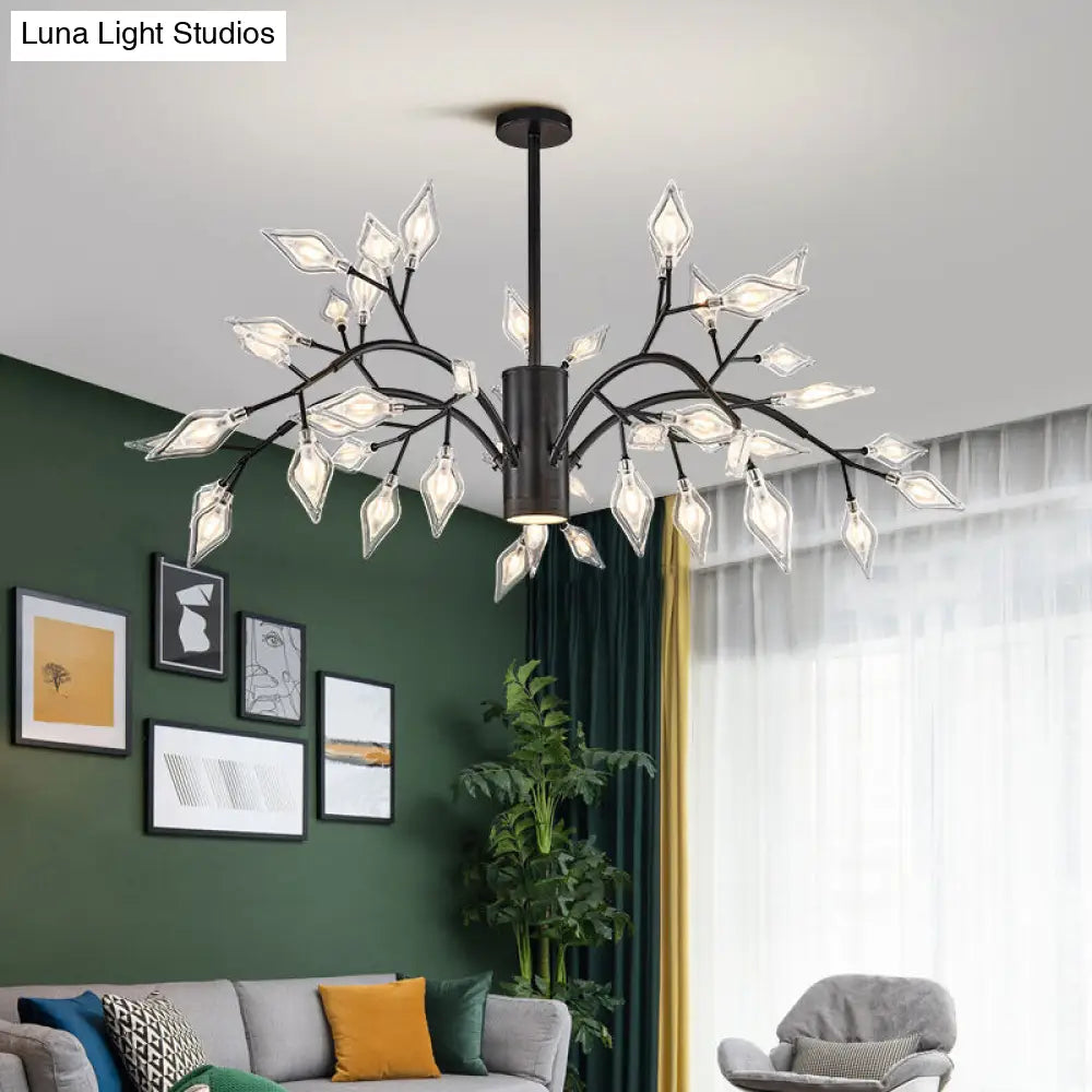 Firefly Acrylic Led Chandelier: Simplicity For Your Living Room 45 / Black