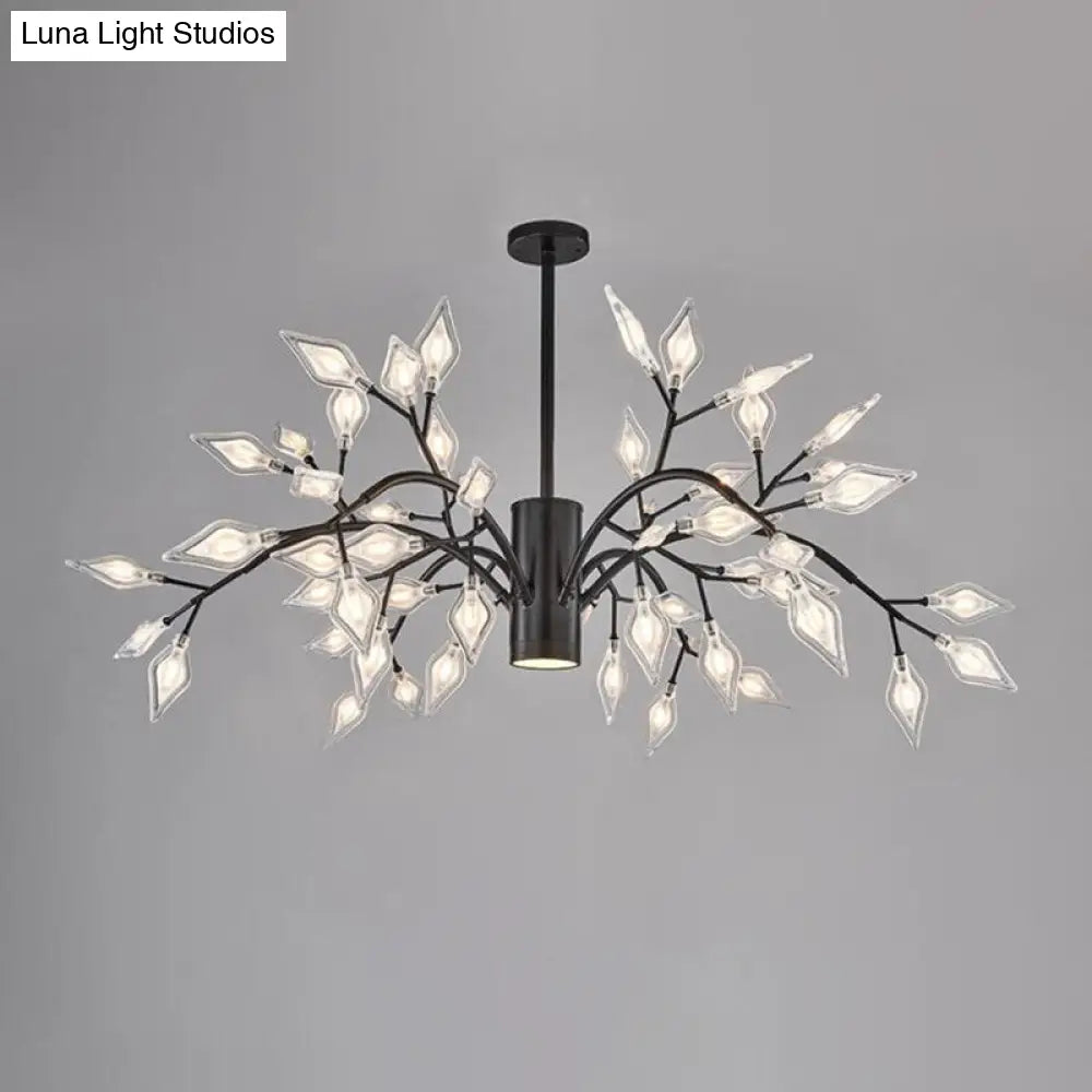 Firefly Acrylic Led Chandelier: Simplicity For Your Living Room 54 / Black