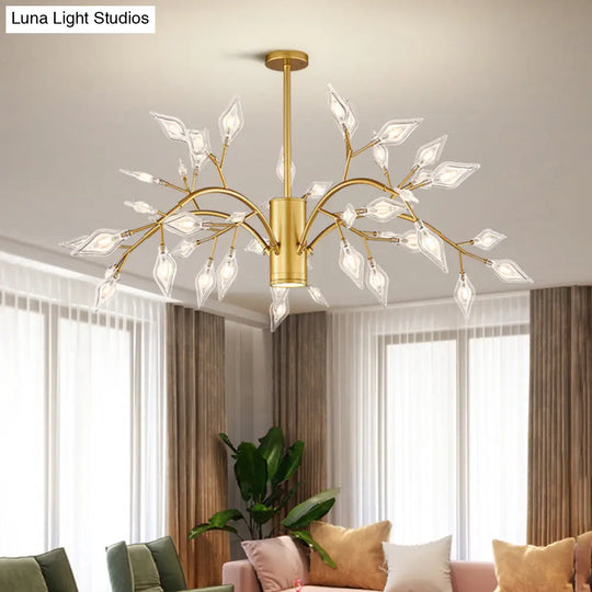 Firefly Acrylic Led Chandelier: Simplicity For Your Living Room 45 / Gold