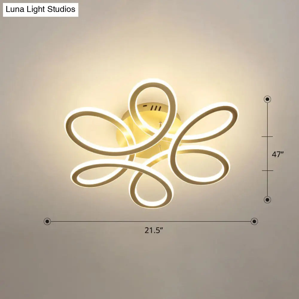 Simplicity Floral Led Ceiling Flush Light Fixture For Your Bedroom