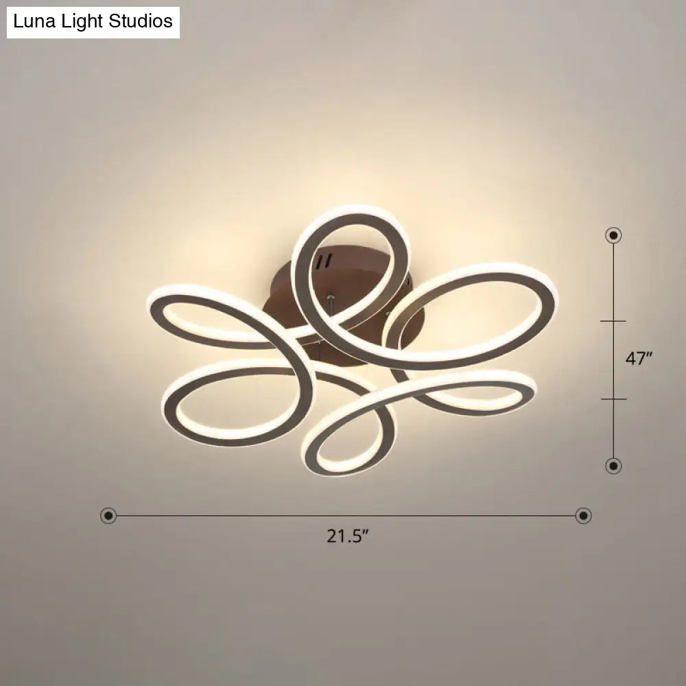 Simplicity Floral Led Ceiling Flush Light Fixture For Your Bedroom