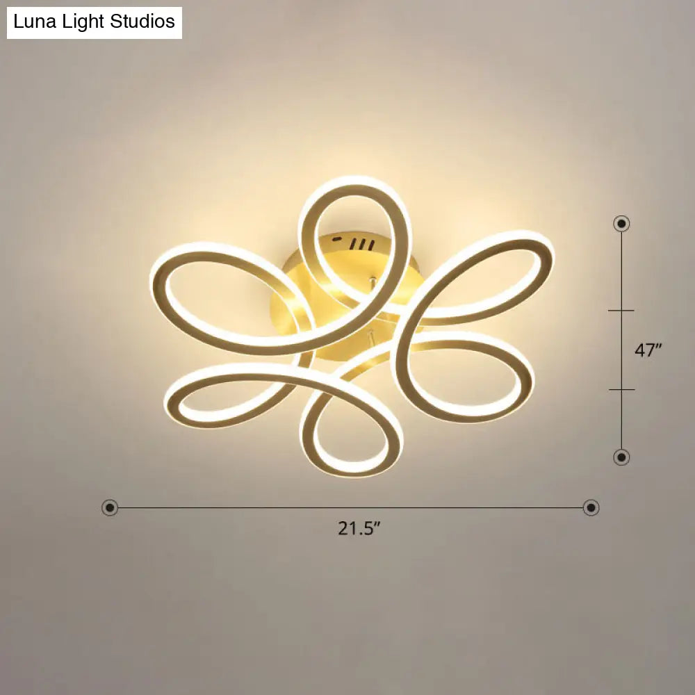 Simplicity Floral Led Ceiling Flush Light Fixture For Your Bedroom