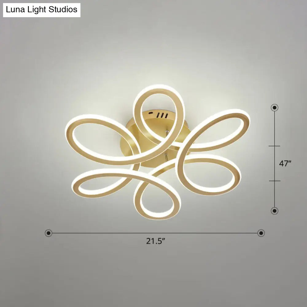 Simplicity Floral Led Ceiling Flush Light Fixture For Your Bedroom