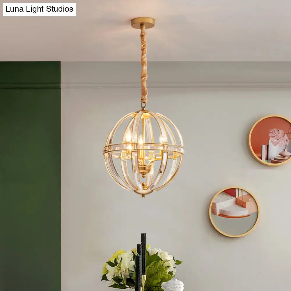 Stunning Crystal-Encrusted Pendant Chandelier - Single Bulb Black/Gold Finish Ideal For Restaurants