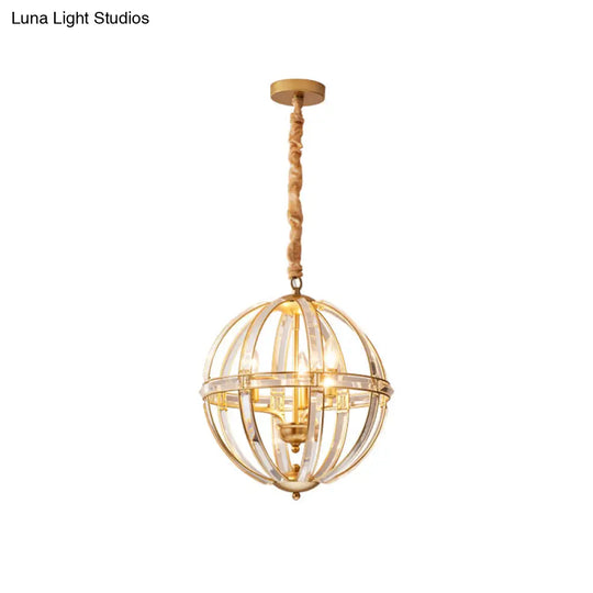 Simplicity Global Crystal-Encrusted Pendant Chandelier In Black/Gold: Elegant Single-Bulb Light For