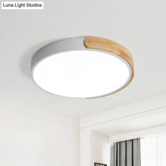 Simplicity Kids Bedroom Led Flush Mount Ceiling Light With Acrylic Circular Perfect Illumination