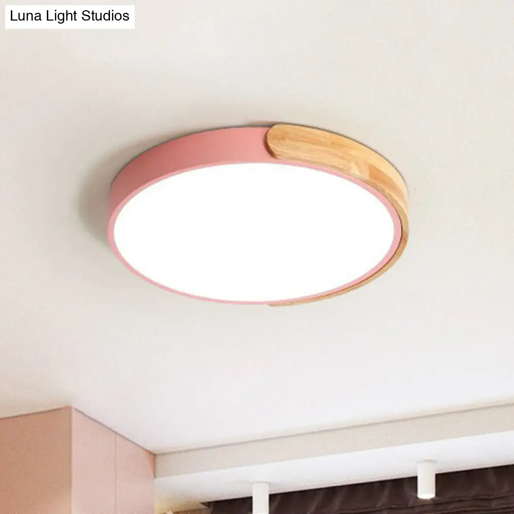 Simplicity Kids Bedroom Led Flush Mount Ceiling Light With Acrylic Circular Perfect Illumination