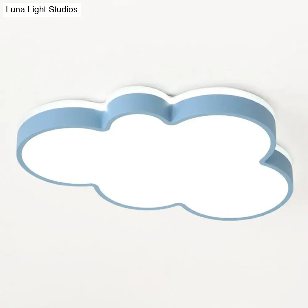 Simplicity Led Cloud Flush Ceiling Light For Kids Bedroom Décor