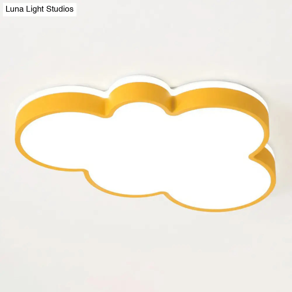 Simplicity Led Cloud Flush Ceiling Light For Kids Bedroom Décor