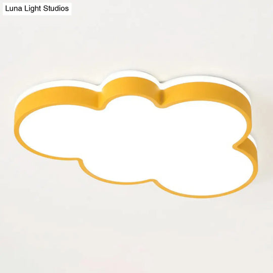 Simplicity Led Cloud Flush Ceiling Light For Kids Bedroom Décor