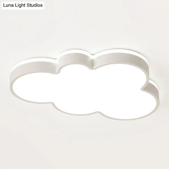 Simplicity Led Cloud Flush Ceiling Light For Kids Bedroom Décor