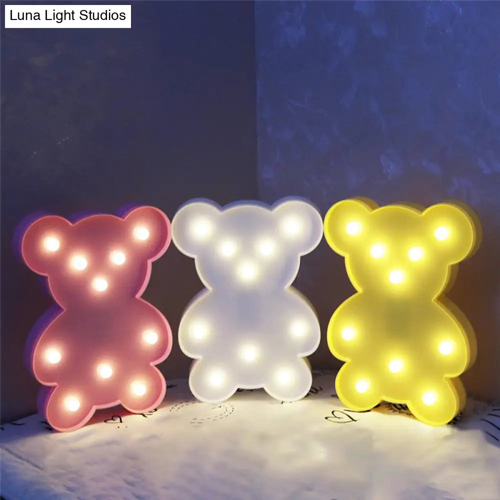 Simplicity Led Wall Night Light - Bear Nightstand Lamp For Nursery Room