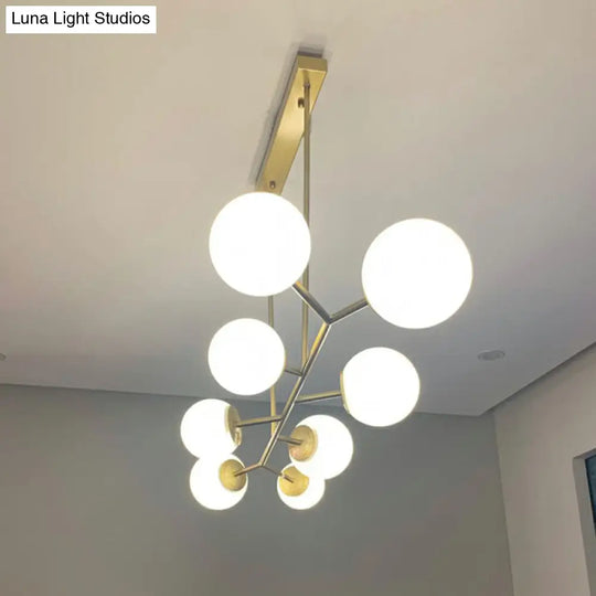 Simplicity Opal Glass Molecular Island Suspension Light For Dining Rooms