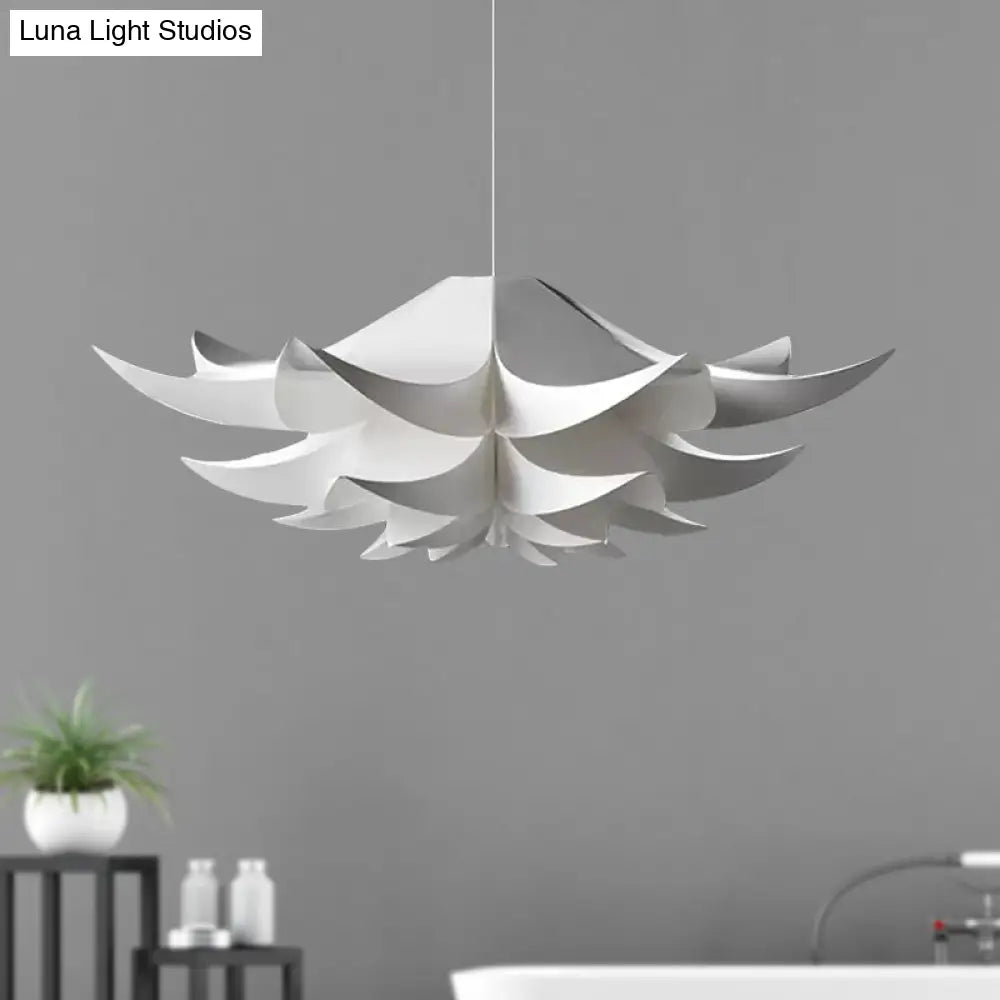 Simplicity Petal Hanging Lamp Kit - Acrylic Wide 1-Light Pendant Kitchen Ceiling 21.5/27.5/31.5