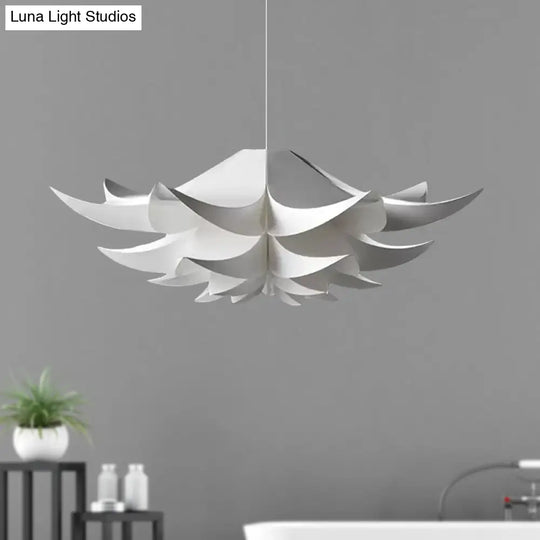 Simplicity Petal Hanging Lamp Kit - Acrylic Wide 1-Light Pendant Kitchen Ceiling 21.5/27.5/31.5