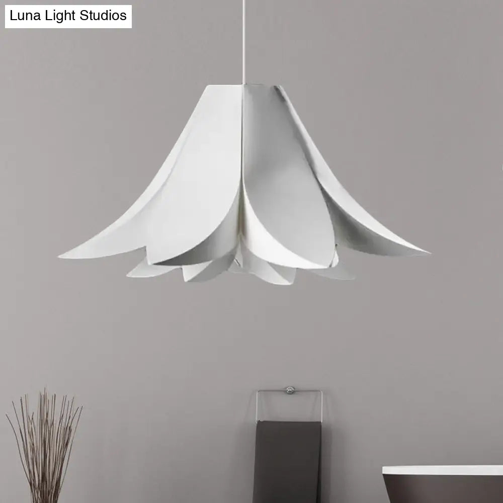 Simplicity Petal Hanging Lamp Kit - Acrylic Wide 1-Light Kitchen Ceiling Pendant Multiple Sizes