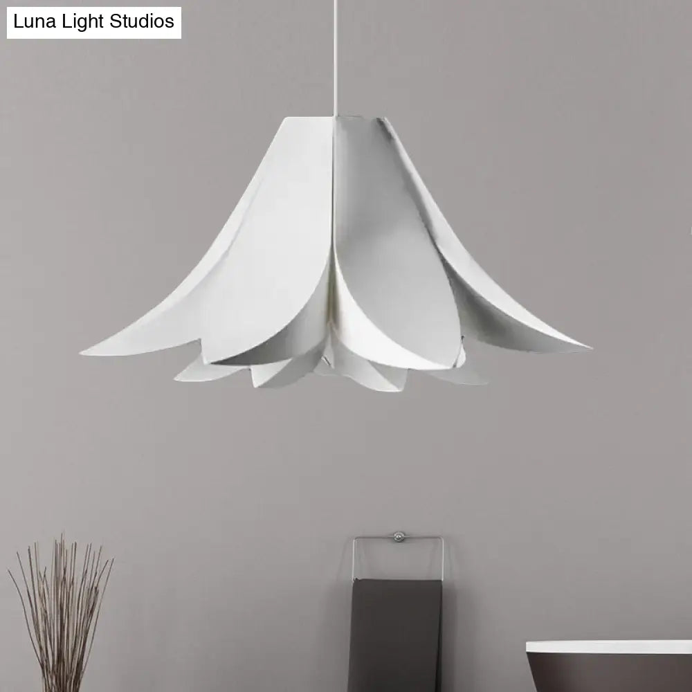 Simplicity Petal Hanging Lamp Kit - Acrylic Wide 1-Light Pendant Kitchen Ceiling 21.5/27.5/31.5