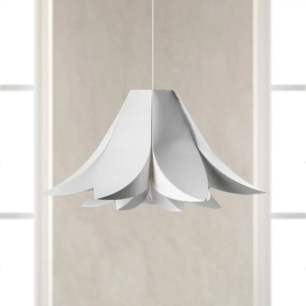 Simplicity Petal Hanging Lamp Kit - Acrylic Wide 1-Light Kitchen Ceiling Pendant Multiple Sizes