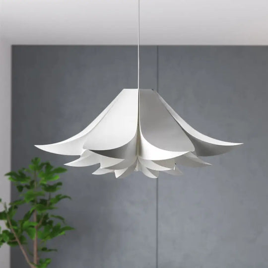 Simplicity Petal Hanging Lamp Kit - Acrylic Wide 1-Light Kitchen Ceiling Pendant Multiple Sizes