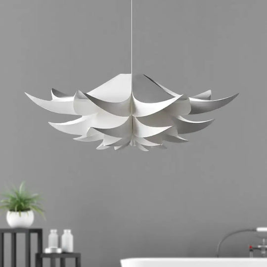 Simplicity Petal Hanging Lamp Kit - Acrylic Wide 1-Light Kitchen Ceiling Pendant Multiple Sizes