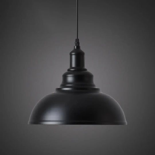 Simplicity Single-Bulb Iron Pot Cover Hanging Lamp - Stylish Restaurant Ceiling Lighting Fixture