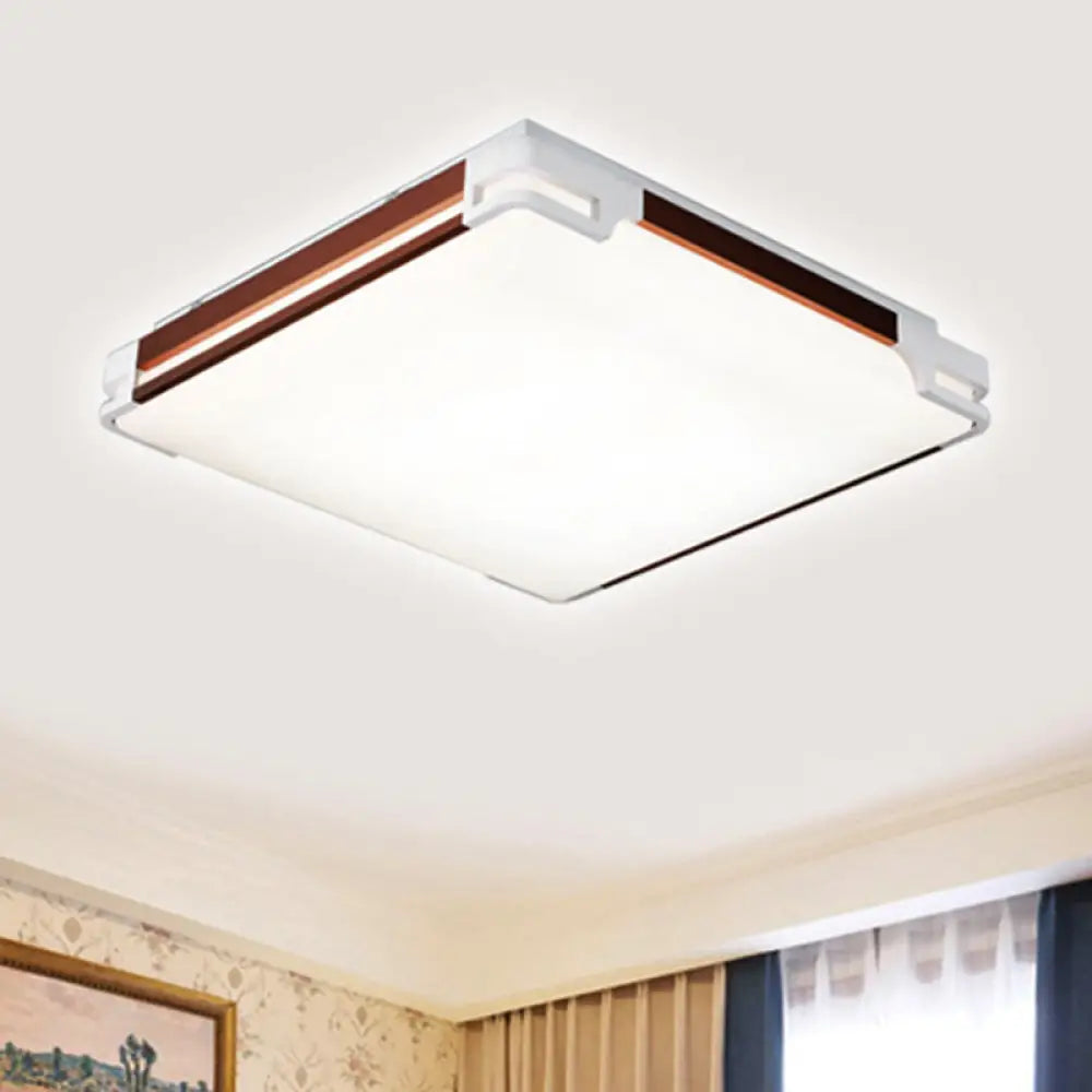 Simplicity Thin Acrylic Ceiling Light - Led Brown Flushmount (20.5’/25’/35’ Wide) / 20.5’