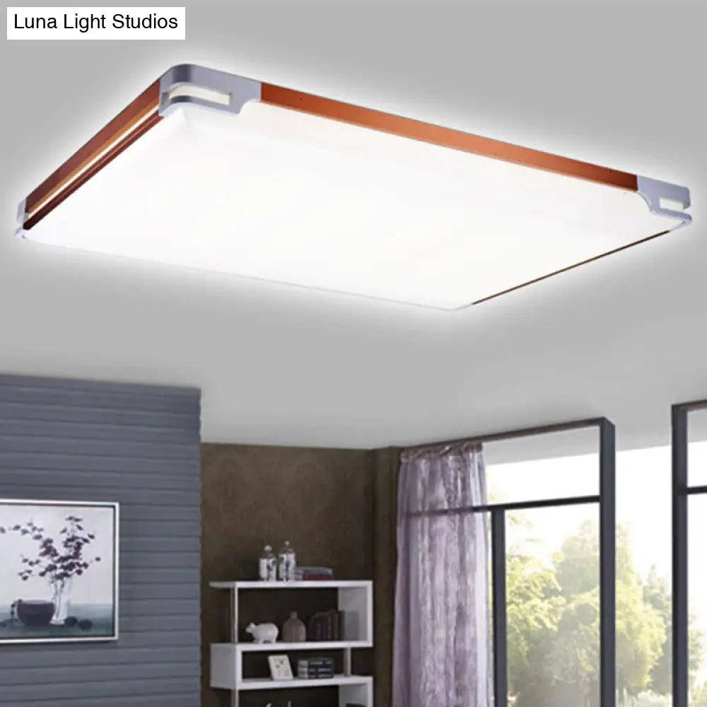 Simplicity Thin Acrylic Ceiling Light - Led Brown Flushmount (20.5’/25’/35’ Wide)