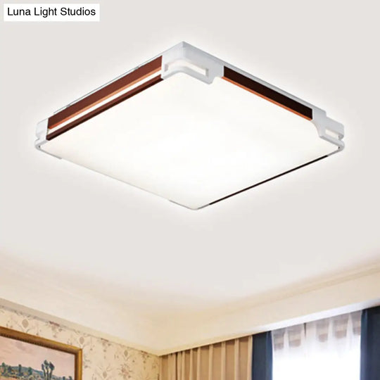 Simplicity Thin Acrylic Ceiling Light - Led Brown Flushmount (20.5/25/35 Wide) / 20.5