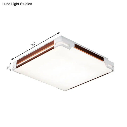 Simplicity Thin Acrylic Ceiling Light - Led Brown Flushmount (20.5/25/35 Wide)