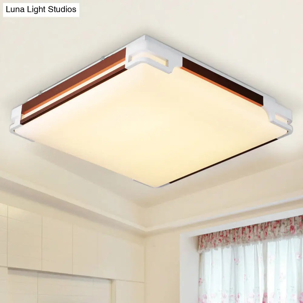 Simplicity Thin Acrylic Ceiling Light - Led Brown Flushmount (20.5/25/35 Wide)
