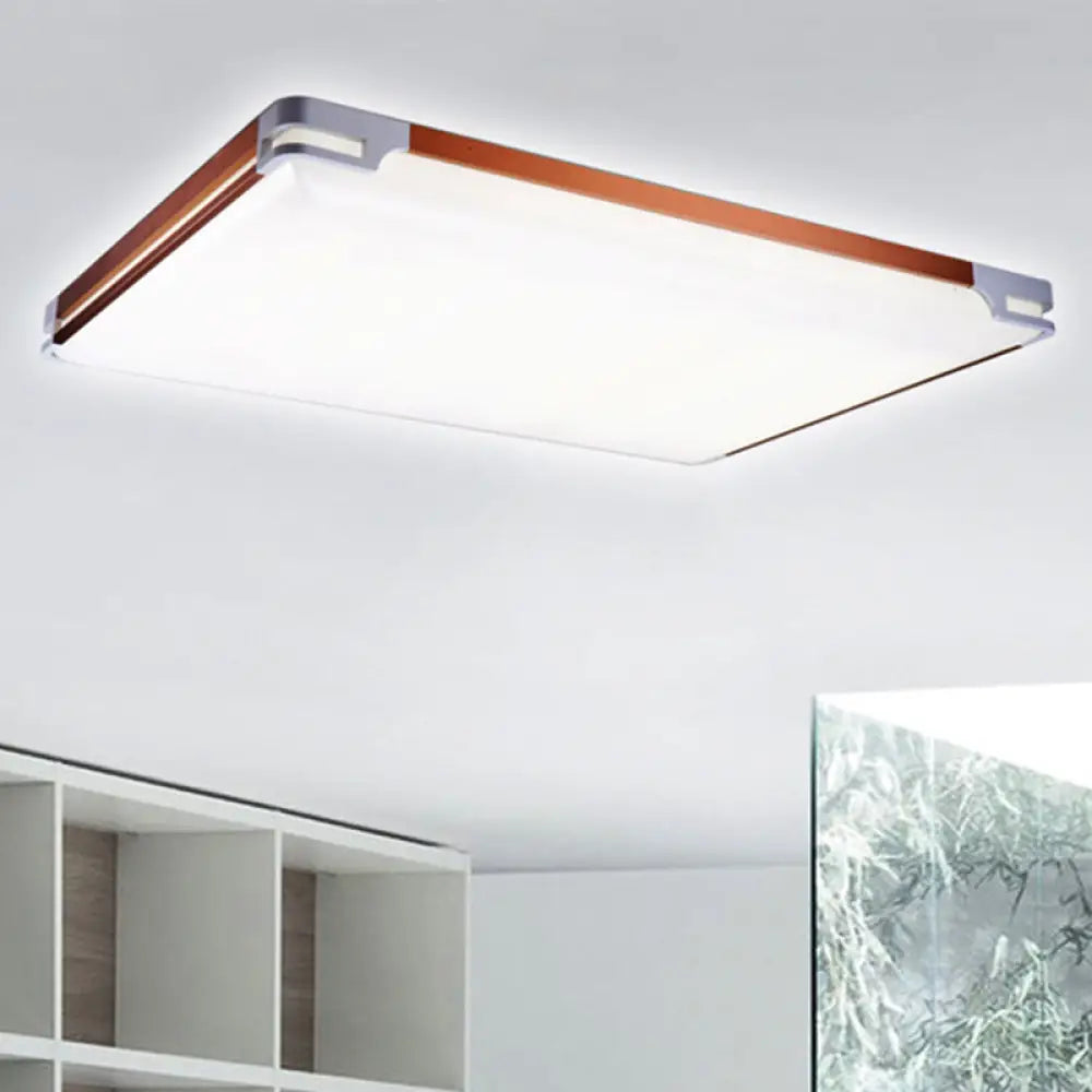 Simplicity Thin Acrylic Ceiling Light - Led Brown Flushmount (20.5’/25’/35’ Wide) / 35’