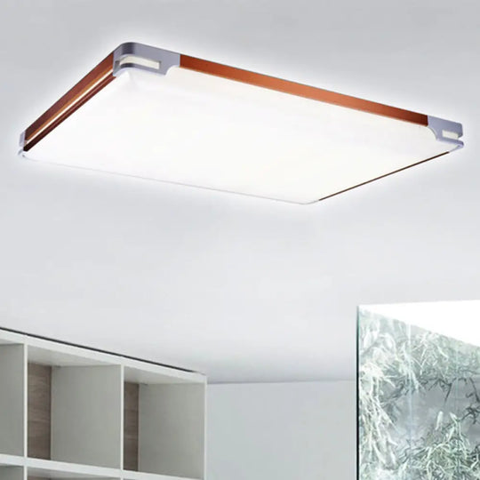 Simplicity Thin Acrylic Ceiling Light - Led Brown Flushmount (20.5’/25’/35’ Wide) / 35’