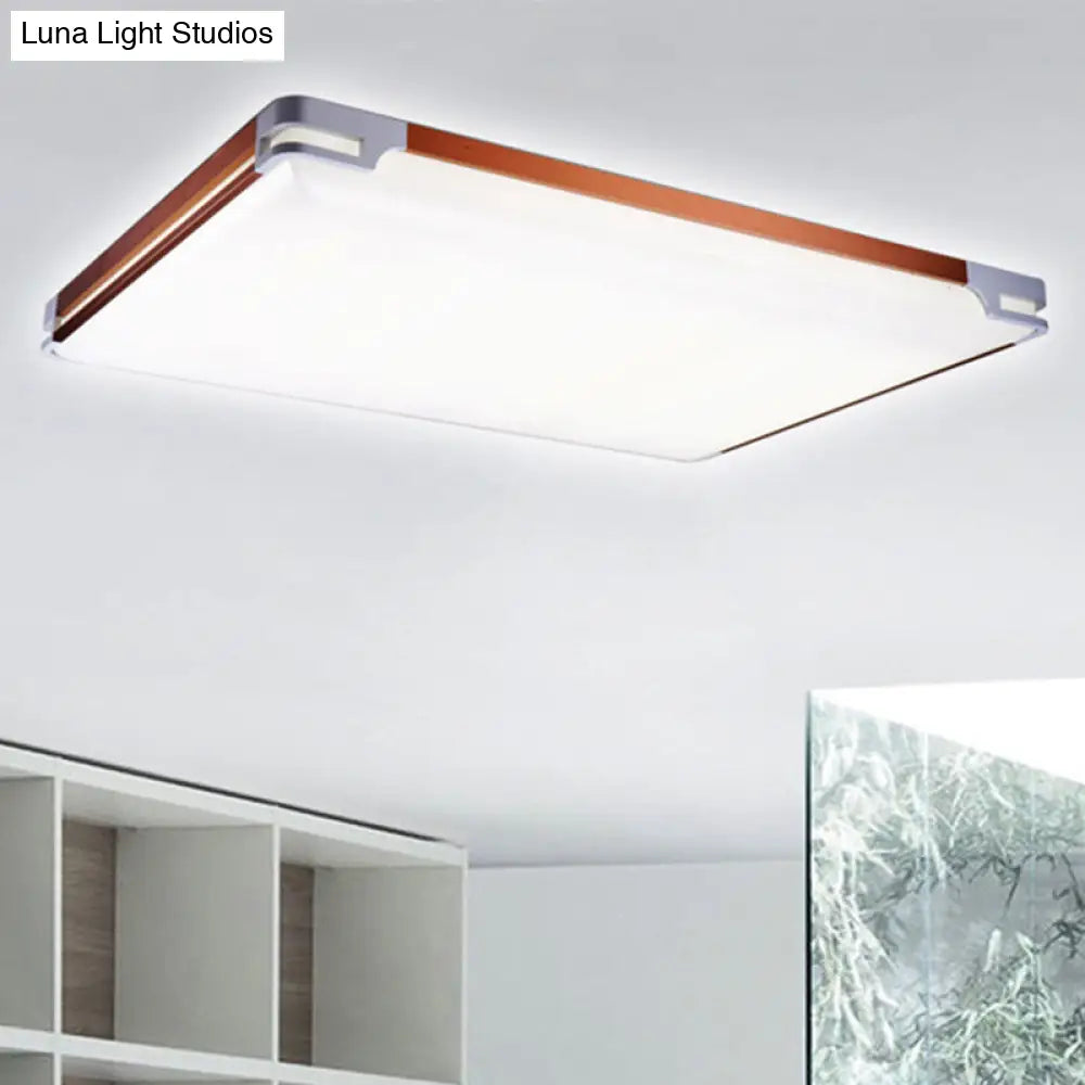 Simplicity Thin Acrylic Ceiling Light - Led Brown Flushmount (20.5/25/35 Wide) / 35