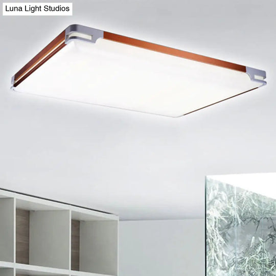 Simplicity Thin Acrylic Ceiling Light - Led Brown Flushmount (20.5/25/35 Wide) / 35