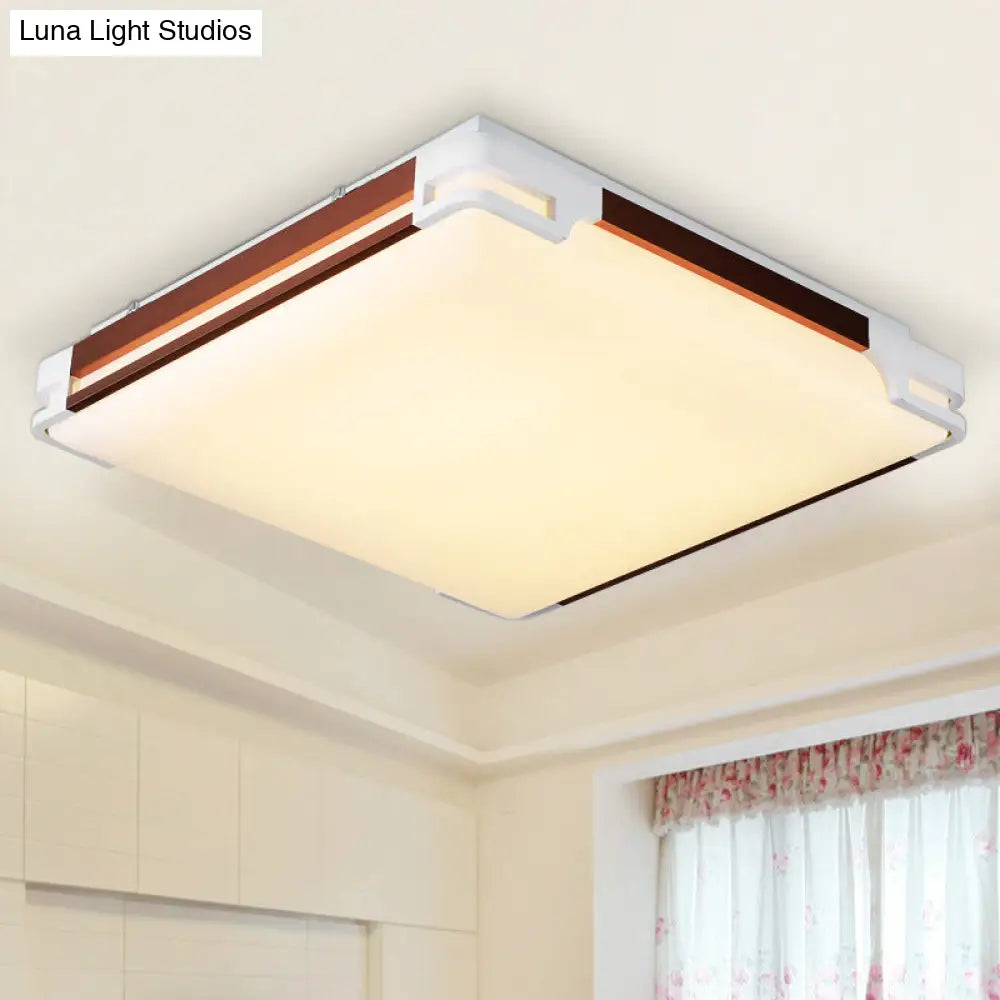 Simplicity Thin Acrylic Ceiling Light - Led Brown Flushmount (20.5’/25’/35’ Wide)