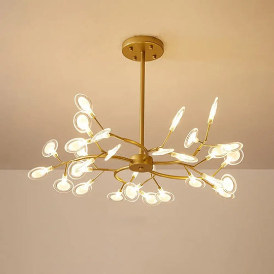 Simplistic Led Swirling Branch Chandelier Pendant Light For Dining Room 30 / Clear