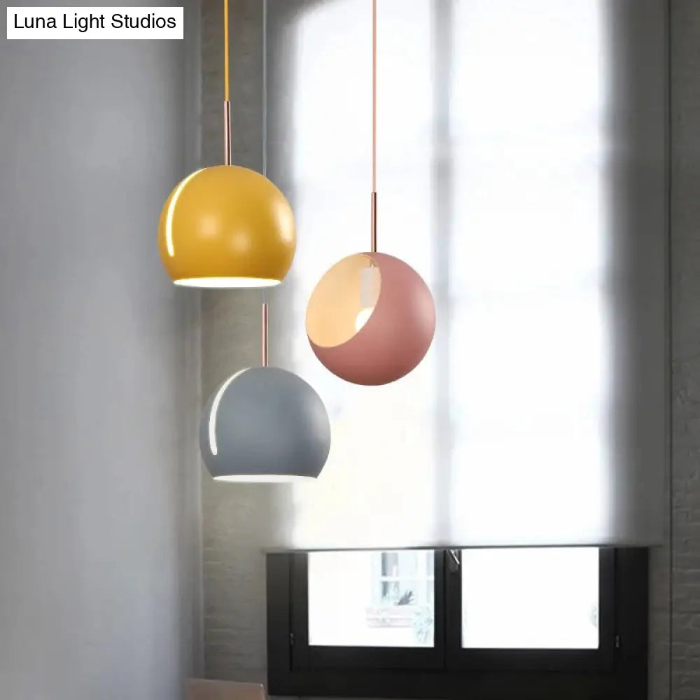 Sleek 1-Head Pendant Light Kit For Dining Room - Minimalist Hanging Lamp With Stylish Metal Shade