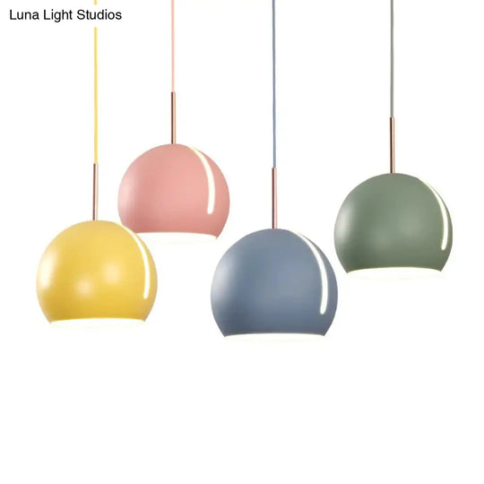 Sleek 1-Head Pendant Light Kit For Dining Room - Minimalist Hanging Lamp With Stylish Metal Shade