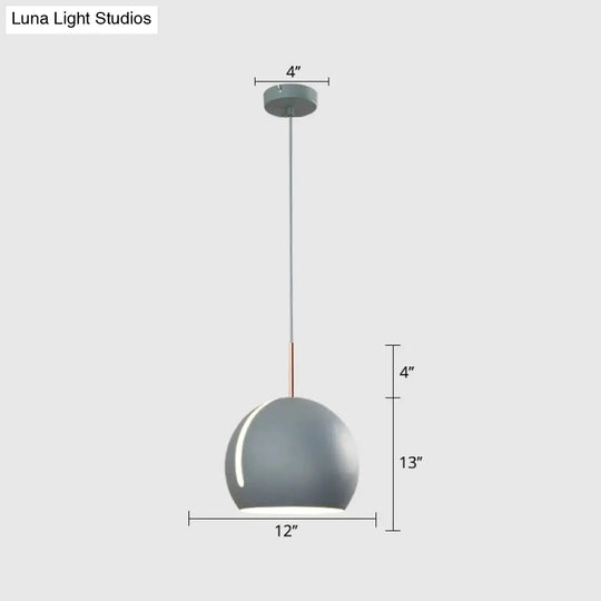 Sleek 1-Head Pendant Light Kit For Dining Room - Minimalist Hanging Lamp With Stylish Metal Shade