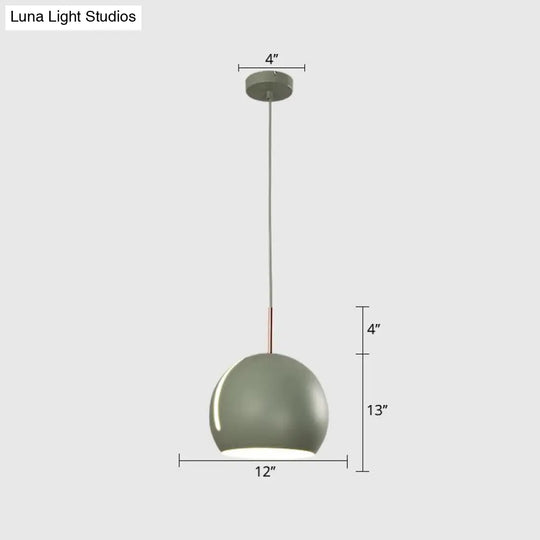 Sleek 1-Head Pendant Light Kit For Dining Room - Minimalist Hanging Lamp With Stylish Metal Shade