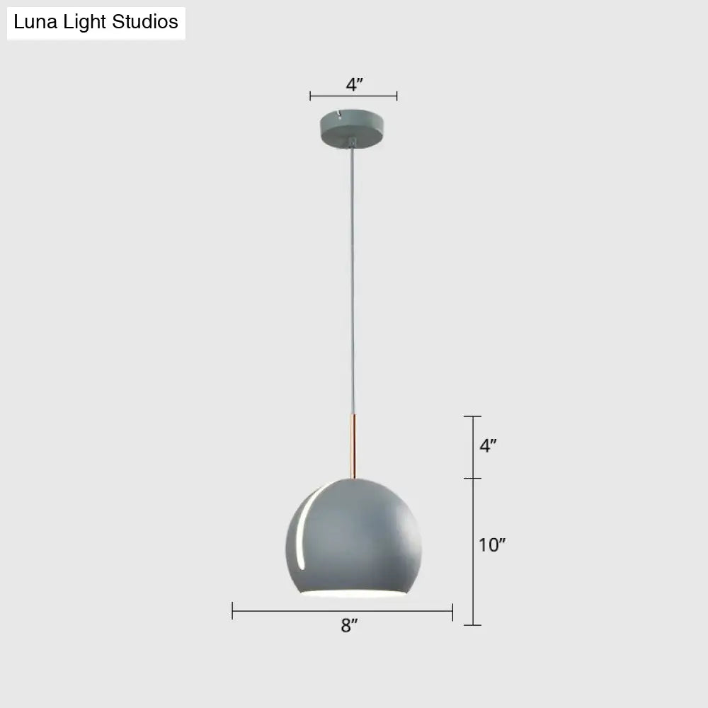 Sleek 1-Head Pendant Light Kit For Dining Room - Minimalist Hanging Lamp With Stylish Metal Shade