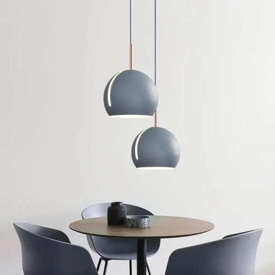 Sleek 1-Head Pendant Light Kit For Dining Room - Minimalist Hanging Lamp With Stylish Metal Shade